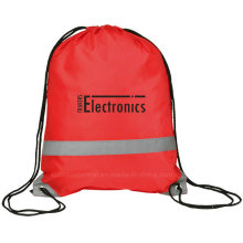 Reflective Backpack Drawstring Bag with Customer Logo